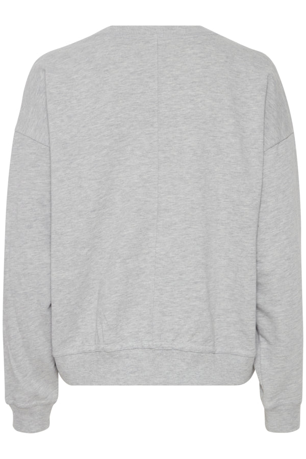 Pulz Mallie Sweatshirt in Light Grey Melange