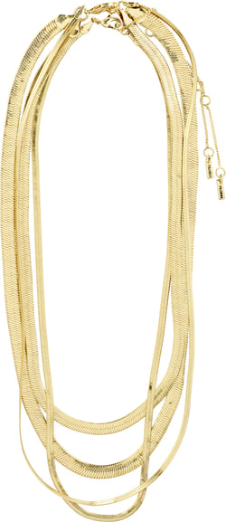 Pilgrim Optimism Snake Chain Necklaces 2-in-1 Set Gold-plated
