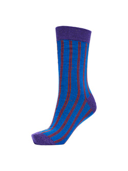 Selected Femme Vida Sock in Princess Blue Stripes