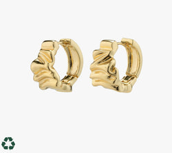 Pilgrim Willpower Recycled Huggie Hoop Earrings Gold-plated