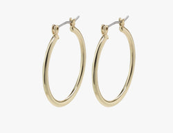 Pilgrim Layla Recycled Large Hoop Earrings Gold Plated 601532003