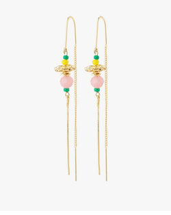 Pilgrim Pause Multicoloured Chain Earrings Gold-plated142312813