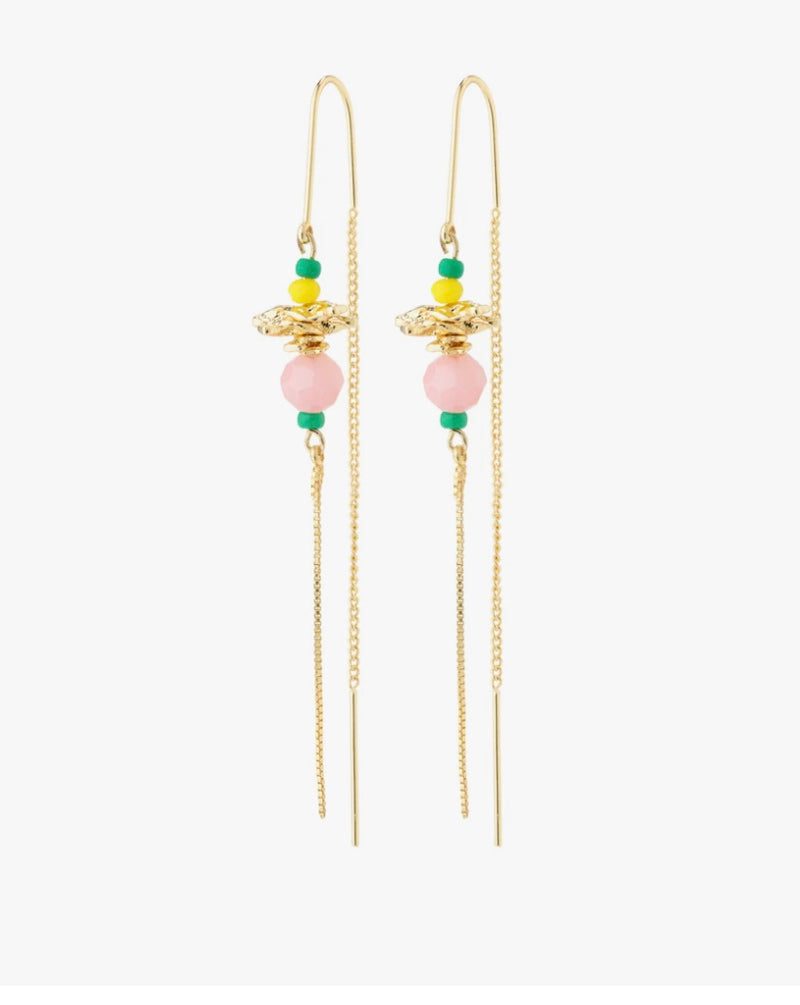 Pilgrim Pause Multicoloured Chain Earrings Gold-plated142312813