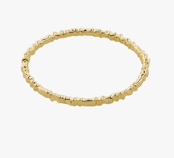 Pilgrim Kindness Wavy Bangle Bracelet Gold-plated