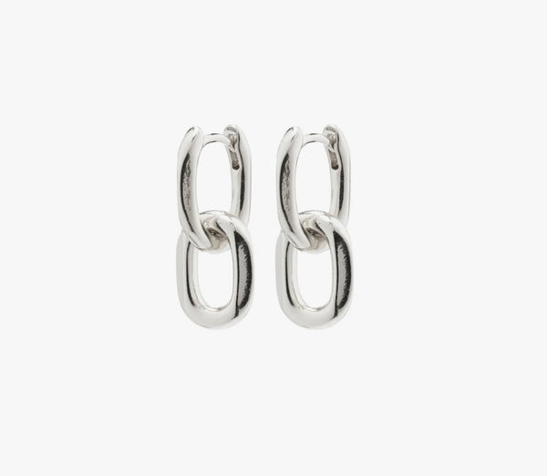 Pilgrim Euphoric Cable Chain Earrings Silver-plated