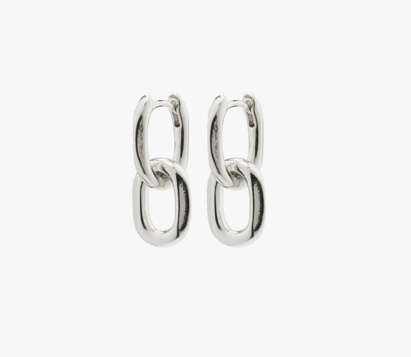 Pilgrim Euphoric Cable Chain Earrings Silver-plated